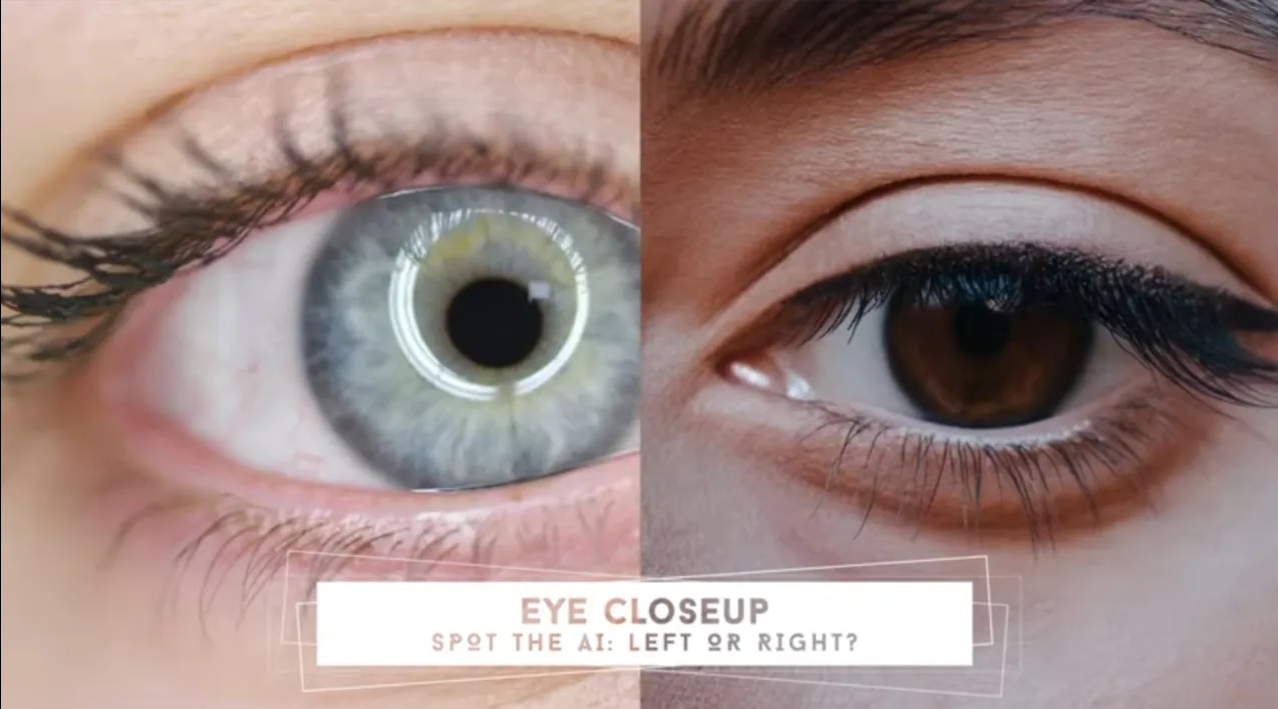 Zwei Videos nebeneinander – links echt, rechts Deepfake